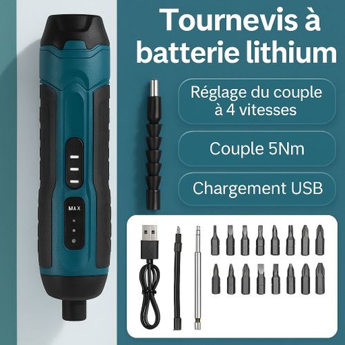 Mini Visseuse Électrique USB Tournevis Sans Fil Pro, Accessoires Inclus