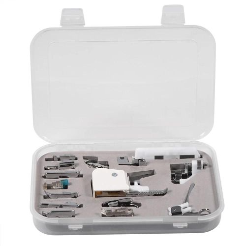 15Pcs Pied-de-biche pour frère Janome Singer Kit d'accessoires de machine à coudre multifonctionnelle
