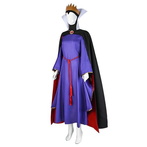 Convient pour Costumes de Cosplay de la Reine Maléfique pour Femme Robe  Blanche-Neige Disney Tenue d'Halloween Carnaval Adulte style 1521