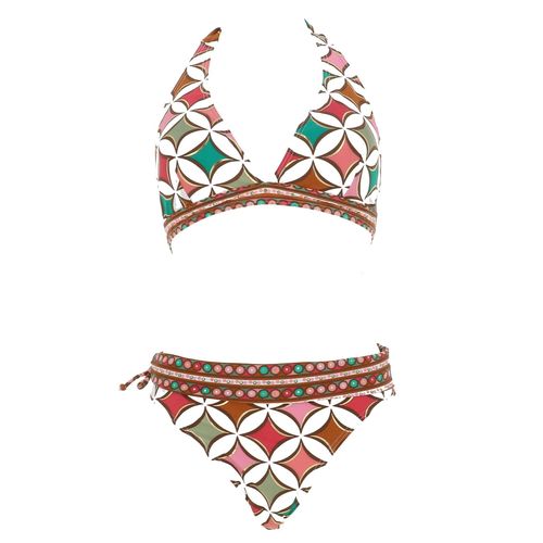 Maillot De Bain 2 Pièces Lagon Bleu Lolita Imp Gold Lobok Blanc 2p Blanc 44