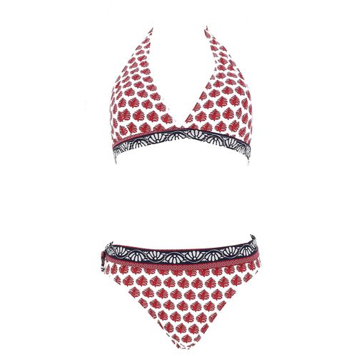 Maillot De Bain 2 Pièces Lagon Bleu Lolita Imp Tiki 2p Blanc 44