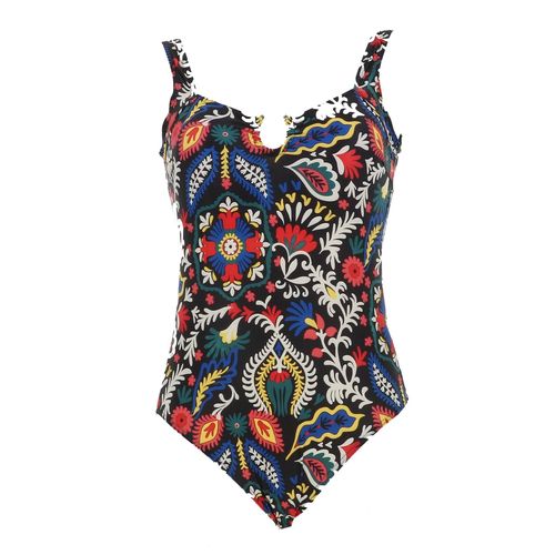 Maillot De Bain 1 Pièce Lagon Bleu Nathalie Imp Goa Noir 1p Noir 46