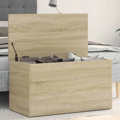 Coffre De Rangement Chêne Sonoma 84x42x46 Cm Bois D'ingénierie
