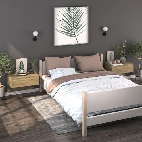 Tables De Chevet Murales 2 Pcs Chêne Sonoma