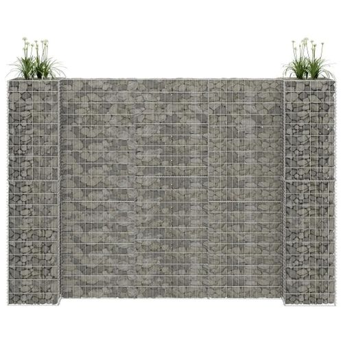 Jardinière À Gabion En H Fil D'acier 260x40x180 Cm