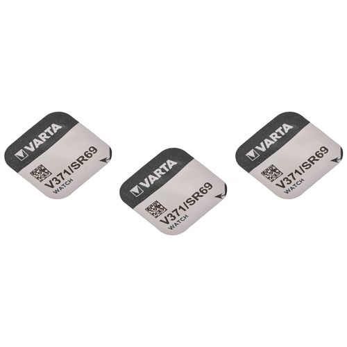 VARTA Lot de 3 Blisters 1 Pile Oxyde Argent Montres V371 (SR69) SR920SW 1,55 Volt