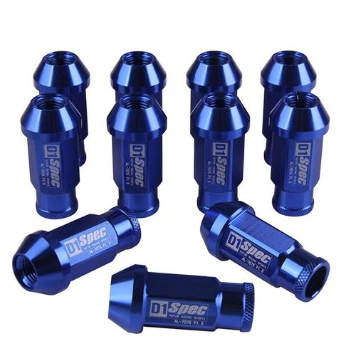 20pcs D1 Spec Jdm Racing Wheel Écrous De Roue Vis M12x1.5 Pour Honda Ford Toyota Bleu