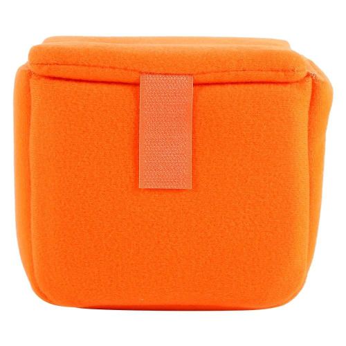 Sac d'insertion d'appareil photo,sac de valise intérieure,sac de protection de cloison rembourré antichoc (orange)