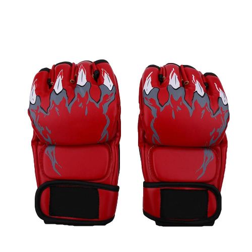 Boxe Combat Muay Thai Sparring Poing Kickboxing Grappling Sac De Sable Gants Rouge