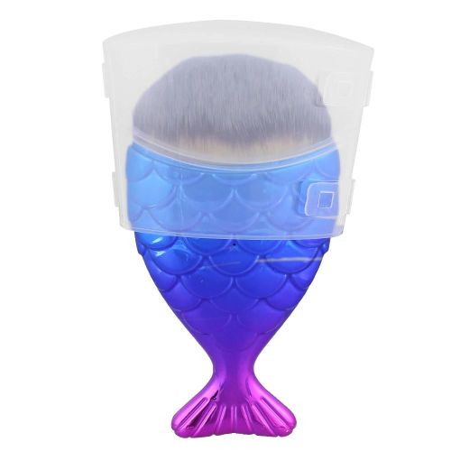 Beauté Maquillage Fishtail Blending Brush Fond De Teint Poudre Fard À Joues Contour Outil Cosmétique Violet 