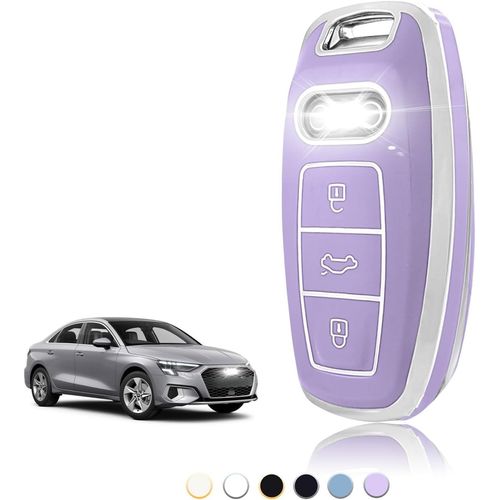 Coque Clé Tpu, Etui Clé Étui Clé Adapté Pour Audi A3 A4 A5 A6 A7 A8 A6l A8l Q5 Q7 Q8 Rs6 Rs7 S3 S6 S7 Sq7 Sq8 C8 D5 E-Tron S[3869]