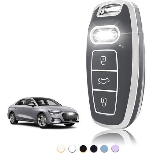 Coque Clé Tpu, Etui Clé Étui Clé Adapté Pour Audi A3 A4 A5 A6 A7 A8 A6l A8l Q5 Q7 Q8 Rs6 Rs7 S3 S6 S7 Sq7 Sq8 C8 D5 E-Tron S[3872]
