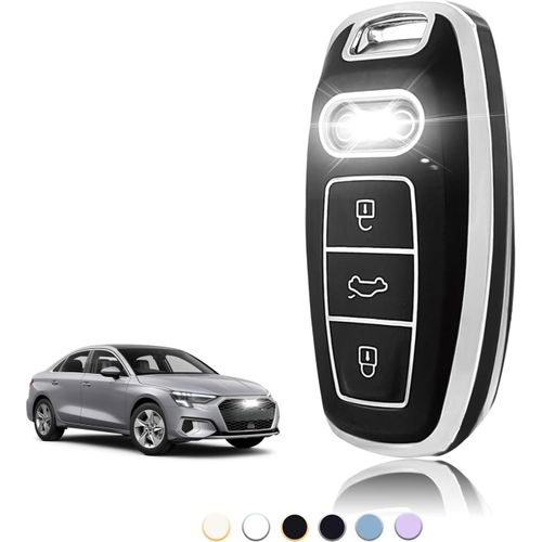 Coque Clé Tpu, Etui Clé Étui Clé Adapté Pour Audi A3 A4 A5 A6 A7 A8 A6l A8l Q5 Q7 Q8 Rs6 Rs7 S3 S6 S7 Sq7 Sq8 C8 D5 E-Tron S[3874]