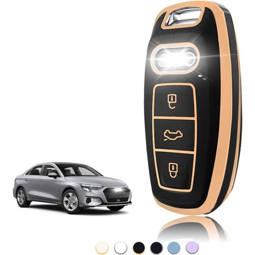 Coque Clé Tpu, Etui Clé Étui Clé Adapté Pour Audi A3 A4 A5 A6 A7 A8 A6l A8l Q5 Q7 Q8 Rs6 Rs7 S3 S6 S7 Sq7 Sq8 C8 D5 E-Tron S[3876]