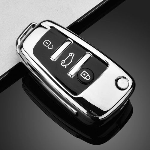 Protection Coque Clé Audi pour Audi A1 A2 A3 A4 A6 Q1 Q3 Q5 Q7 S3 S4 S6 R8 TT, Audi A3 Protection Coque Clé De Voiture en Si[5533]