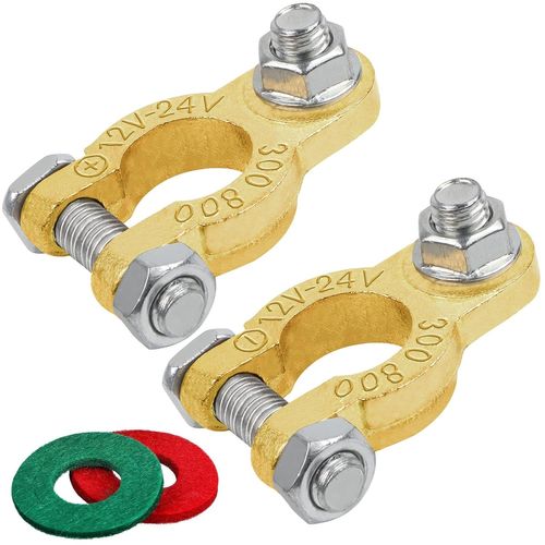 1 Paire Cosse Batterie Bornes 12v 24v De Batterie Connecteurs Pour Batterie De Voiture - Bornes De Raccordement Universelles[5384]