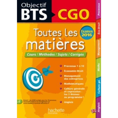 Toutes Les Matières Bts Cgo