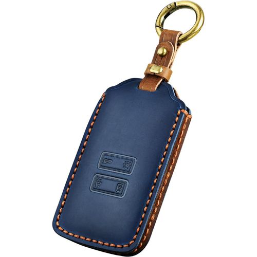 Voiture Clé À Télécommande Étui En Cuir Pour Renault Coque De Clé Voiture Avec Porte-Clés 4 Bouton Accessoire Clé De Voiture[742]