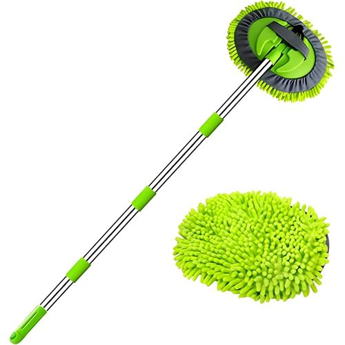 Willingheart Brosse Lavage Voiture Balai Telescopique Nettoyage 160cm Éponge Microfibre Pinceau Camping Car Kit Vadrouille N[528]
