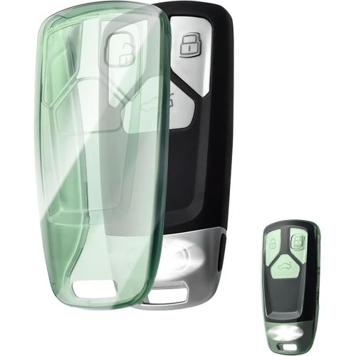 Coque Cle Transparent Couvre Clé Cache Clef, Etui A Cles Étui À Clés Voiture Pour Audi A3 A4 A5 A6 A7 A8 Q2 Q3 Q5 Q7 S4 S5 S[2604]