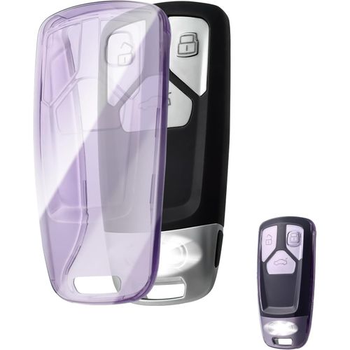 Coque Cle Transparent Couvre Clé Cache Clef, Etui A Cles Étui À Clés Voiture Pour Audi A3 A4 A5 A6 A7 A8 Q2 Q3 Q5 Q7 S4 S5 S[2602]
