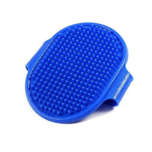 Chien Chiot Animaux De Compagnie Souple En Caoutchouc Fourrure Nettoyage Massage Gtoilettage Gant Brosse De Bain Peigne Bleu