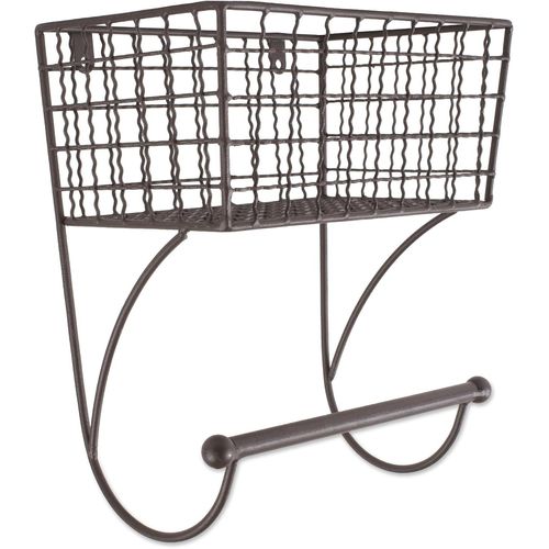 Gothicana By Empz02227 Étagère Murale Rustique En Métal Avec Porte-Serviette, Petite Taille, Small Towel Bar