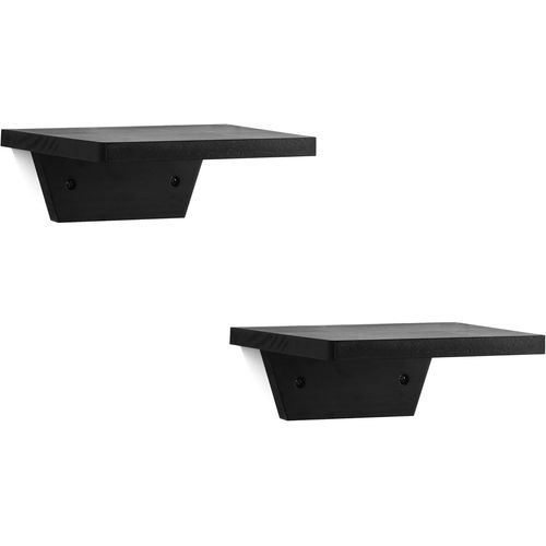 GOTHICANA BY EMPLot De 2 Petites Étagères Murales Flottantes En Forme De Trapèze - Mini Étagères En Bois Pour Plantes, Rangement Et Décoration - Chic Pour Salon, Chambre À Coucher, Cuisine, Bureau -