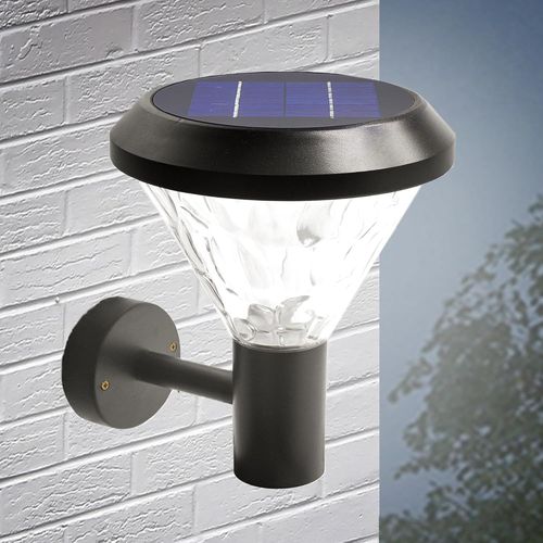 Applique Murale D'extérieur. Lampe Solaire Extérieur Led, Projecteur Étanche Avec Télécommande Et Démarrage Intelligent Pour Éclairage Jardin, Entrée, Terrasse, Patio.