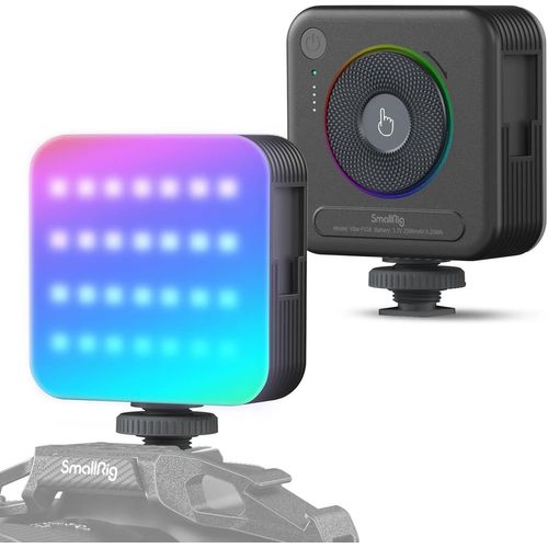 P108 Rgb Lampe Vidéo Portable, Eclairage De Photographie Couleur À 360 ° Avec 3 Griffes Froides, Panneau Led Vidéo Rechargeable 2500 Mah 2700 K-6500 K Pour Youtube, Vlogging, Tiktok - 4055