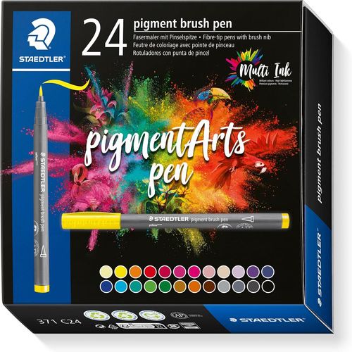 Gouts Et Couleurs- Pigment Art - Pigment Brush 371 - Etui Carton 36 Feutres Pointe Pinceau Couleurs Nature Assorties - 371 C36
