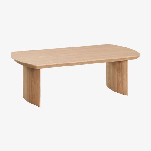 Table Basse Rectangulaire 120x60 Cm En Mdf Tuareg Bois Naturel
