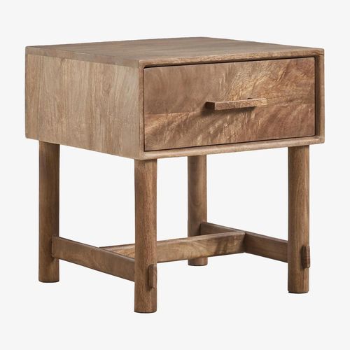 Table De Chevet 45x45 Cm En Manguier Aloma Bois De Mangue