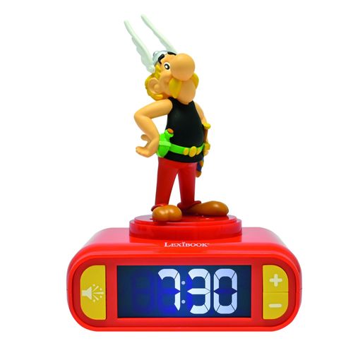 Réveil avec veilleuse lumineuse Astérix en 3D
