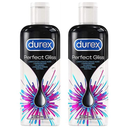 Durex Lot De 2 Lubrifiants Sexuel Perfect Gliss - Lubrifiant Silicone Longue Durée - 250ml