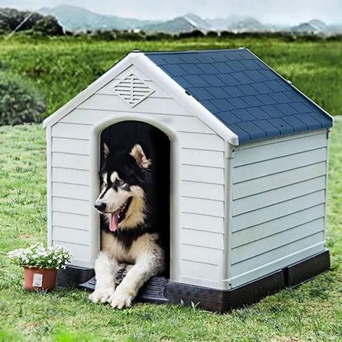 Niche Pour Chien En Polypropylène Imperméable Et Ventilé Avec Bouche D¿Aération Et Plancher Surélever (88x78,5x81,5 Cm)
