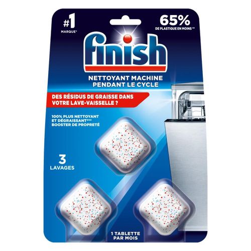 Finish Blister 3 Tablettes Entretien Lave-vaisselle Pendant le Cycle