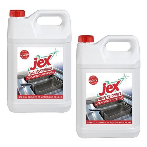 Jex Professionnel Lot de 2 Bidons 5 l Décapant Friteuses Spécial Cuisines et Métiers de Bouche