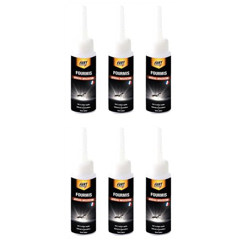 Fury Lot de 6 Tubes gel 15 g appâts tue fourmis spécial infestation