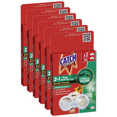 CATCH Lot de 6 Pièges Anti-Fourmis 2en1 x2