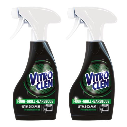 VITROCLEN Lot de 2 Sprays nettoyant ultra décapant four-grill-barbecue - 250 ml