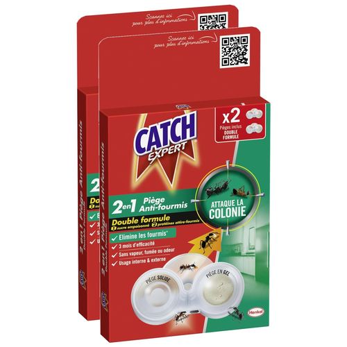 CATCH Lot de 2 Pièges Anti-Fourmis 2en1 x2