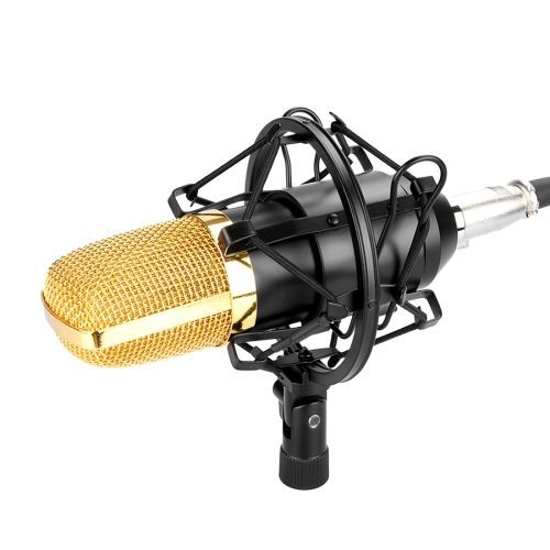 Microphone d'enregistrement professionnel à condensateur FIFINE F-700 avec support antichoc pour enregistrement en studio et diffusion, port casque 3,5 mm, longueur du câble : 2,5 m (couleur : noir)