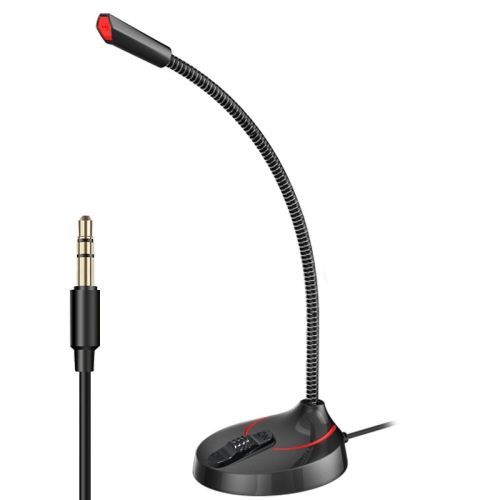 Microphone de conférence de bureau F12 avec tuyau métallique, spécifications : version 3,5 (noir) - version 3,5 (noir)
