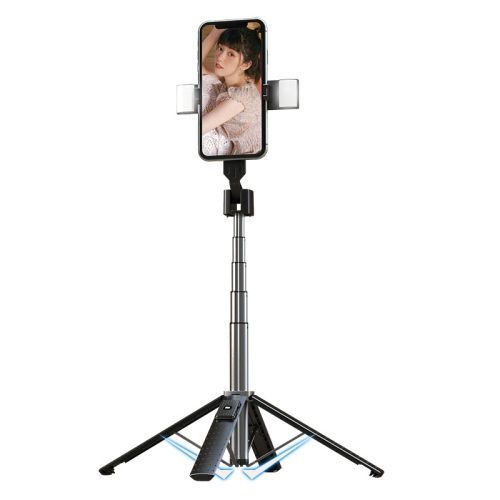 Support De Diffusion En Direct Pour Téléphone Portable, Quadripode Télescopique Bluetooth Pour Caméra Selfie, Hauteur : 104 Cm (Alliage D'aluminium + Double Éclairage De Remplissage) - 102 Cm (Alliage D'aluminium)