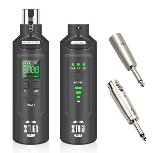 Émetteur et récepteur XLR sans fil XTUGA SF-1, adaptateur UHF pour microphone filaire, guitare (noir) - SF-1
