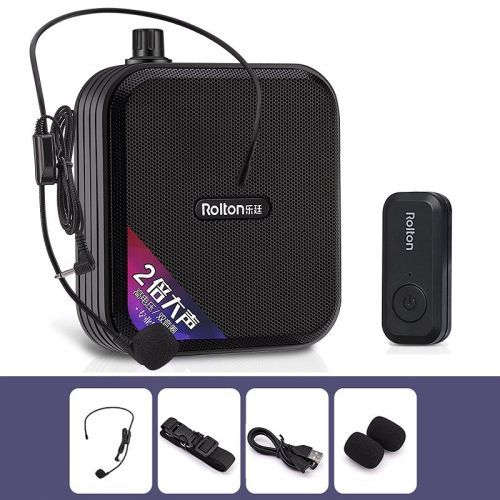 Rolton/Leting K600 7,4 V Bluetooth sans fil Bee Amplifier Outdoor High Power Megaphone avec émetteur séparé (Noir) - Sans émetteur