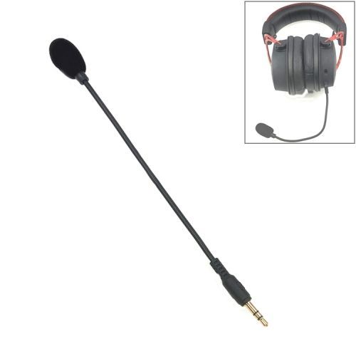 ZJ033MR-03 Casque stéréo 19 cm, prise droite 3,5 mm, casque de jeu, microphone, carte son, microphone de diffusion en direct - Tête coudée mono 17 cm