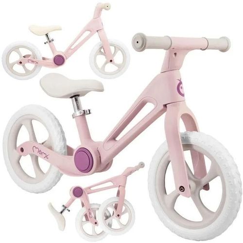 Momi Noru Vélo Bébé Draisienne Pliable - Dès 2 Ans ¿ Jusqu'à 25 Kg - 12 Pouces Roues ¿ Réglable Sans Outils ¿ Rose