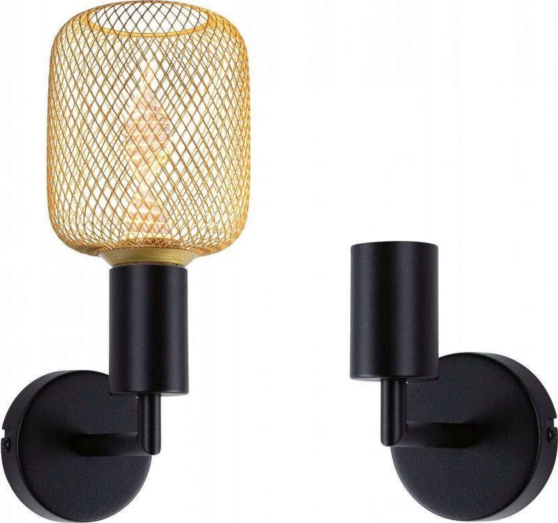 SDB Applique Ravi E27 max60W D80x125mm m&eacute;tal noir IP44 230V